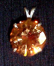 imperial cz, pendant, sterling silver, mount omega