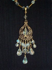cubic zirconium, cz, Bavarian Arouraborealis, crystal, pendant, earrings, teardrops, czech glass tube, gold tone, rondelles