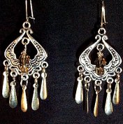 necklace, handmade, custom jewelry, bali, earrings, pendant, sntiqued silvertone, swarovski crystals, smoky quartz, toggle closure
