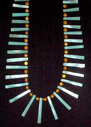 necklace, handmade jewelry, custom jewelry, bracelet, earrings, turquoise, Paua shell fan, cultured freshwater pearls, czech seed beads, goldtone magnetic closure