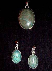necklace, handmade, custom jewelry, earrings, blue banded, jasper, oval, flat, pendant, sterling silver, mount, cinch