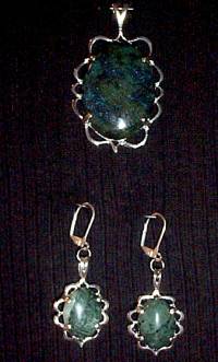 necklace, handmade, custom jewelry, earrings, ocean, jasper, oval, flat, pendant, sterling silver, mount, toggle closure