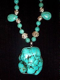 necklace, handmade, custom jewelry, bracelet, earrings, pendant, turquoise, semi precious, howlite, silvertone, beads, sterling, silver, magnetic closure